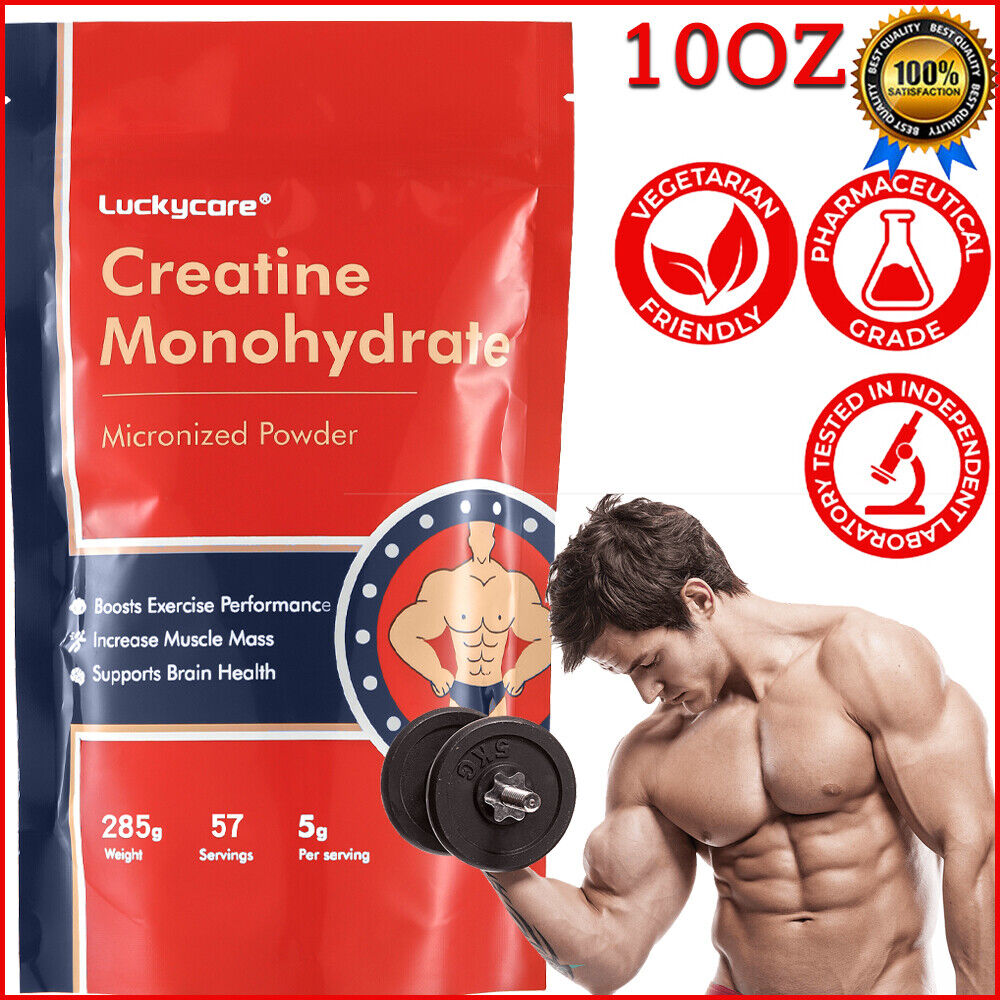 Creatine Monohydrate Micronized Creatine Powder Unflavored Fitness Sports 10OZ