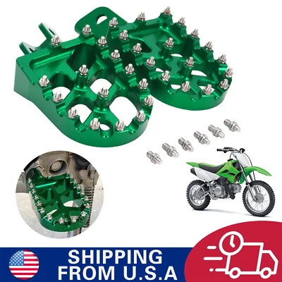Foot pegs FootPegs CNC For KLX110 2002-2024 KLX110L 2010-2024 KX60 Dirt Pit Bike - Изображение 1 из 4