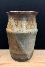 Hand Thrown Studio Art Pottery Vase Signed Gift Quality 8” tall 5.25” wide