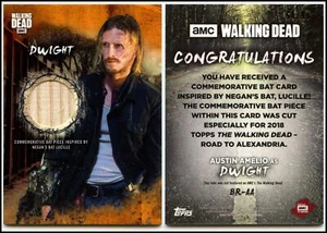 Dwight #BR-AA Walking Dead Road To Alexandria Rust #50/99 Parallel Bat Relic - Picture 1 of 1