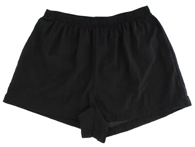 Women's Swim Shorts 1.5-Inch Inseam, Full Brief Lining, Elastic Waist, Black, 10 - Image 1 of 4