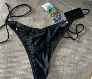 South Beach Triangel-Bikinihose Damen Größe US 2 schwarz seitlich zum Binden neu - Bild 1 von 6
