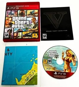 Grand Theft Auto V 5 - Greatest Hits - PS3 - USED | Complete w/ Map | Tested - Picture 1 of 3