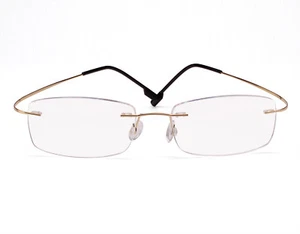 Memory Titanium Rimless Retro Flexible Eyeglass Eyewear Reading Glasses Readers - Picture 1 of 74