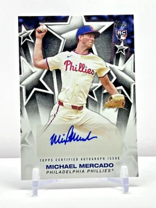 2025 Topps Baseball Series One Rookie Auto Michael Mercado Phillies - Picture 1 of 2