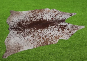 100% New Cowhide Rugs Area Cow Skin Leather (53" x 50") Cow hide SA-316 - Picture 1 of 3