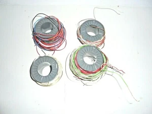 LIONEL POSTWAR FOUR RARE COLOR ORIGINAL CABLE REELS WITH ASSORTED WIRE O GAUGE - Picture 1 of 1
