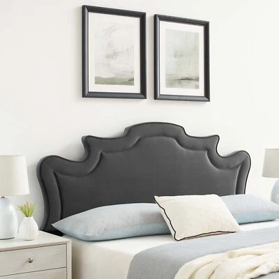 Modway Evangeline Performance Velvet King/California King Headboard in Charcoal - Image 1 of 4