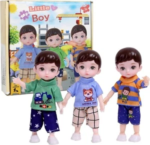 Beem Jun 6 Inches Boy Dolls Set, Ball Jointed Doll Kids Boy Doll with Clothes - Picture 1 of 5