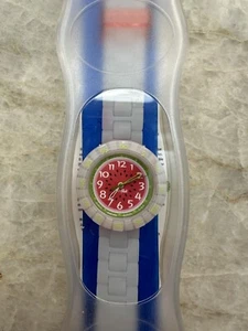 Swatch Flik Flak Watch WATERMELON SHAKE Rotating Bezel Silicone Band NIB - Picture 1 of 7