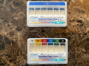Meta- Biomed Sterile Absorb Paper Points .04 Special Taper 100 Points/box #15-40 - Picture 1 of 7