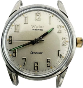 Vintage 33mm Wyler 4170/6-1162 Dynawind Men's Automatic Wristwatch Swiss Steel - Picture 1 of 3