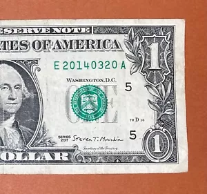 2014 March 20 (E 20140320 A) Birthday Note $1 One Dollar Bill - Picture 1 of 3