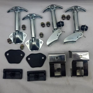 TOYOTA LAND CRUISER FJ40 FJ45 BJ40 BJ42 WINDSHIELD TO HOOD LATCH SET + GASKET - Picture 1 of 7