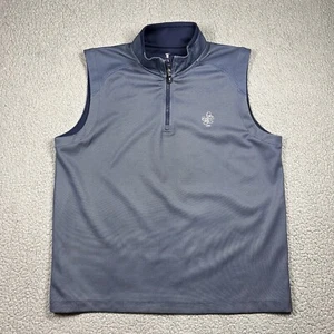 Fairway & Greene F & G Tech Golf Vest Mens Large Blue 1/4 Zip Casual Logo - Picture 1 of 9