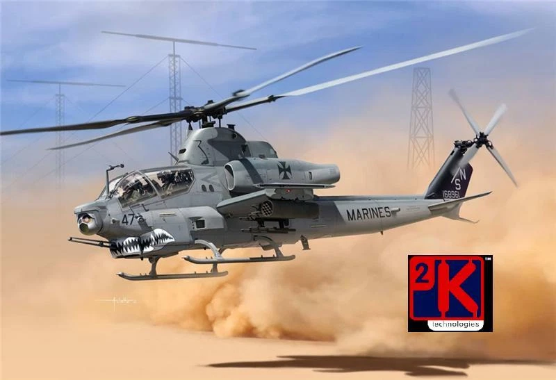 Academy 12127 - Usmc AH-1Z ' Shark Mouth 'Elicottero Plastica Kit 1/35 Scala - Immagine 1 di 4