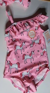 Costume da bagno Carter's bambina unicorno stelle pezzo unico rosa nuovo vendita al dettaglio $10,99 3M - Foto 1 di 6