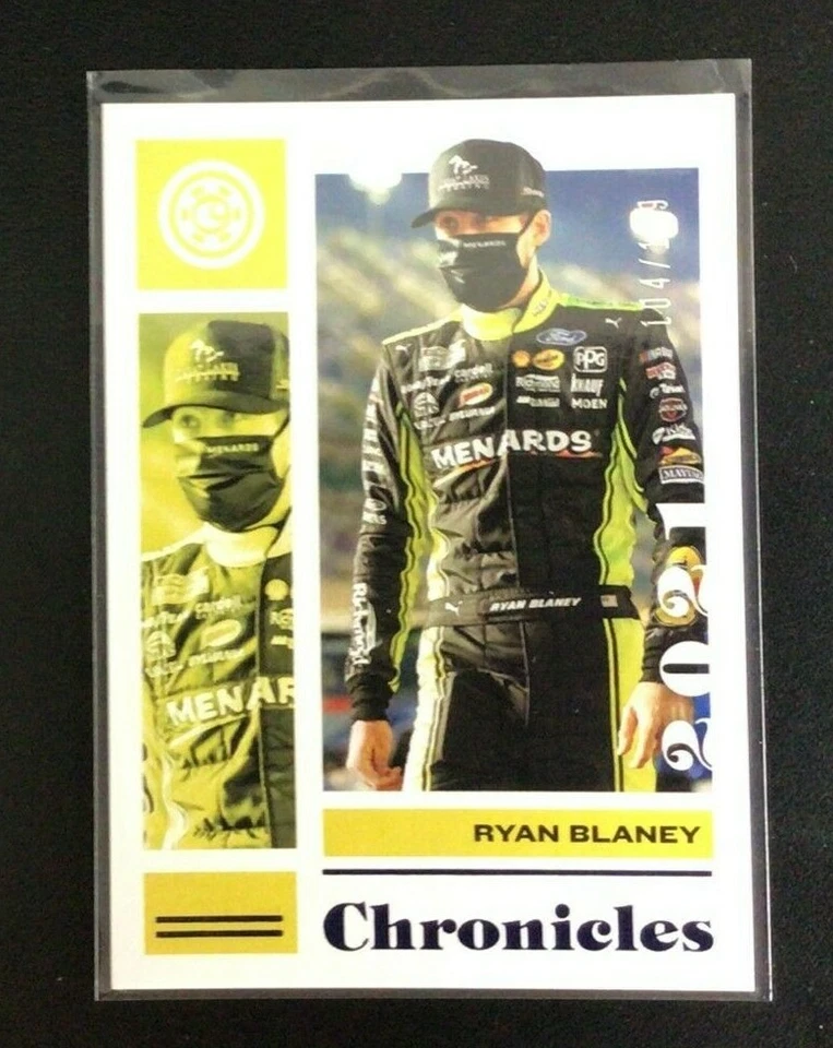 2021 Chronicles Nascar Racing CHRONICLES BLUE PRIZM - RYAN BLANEY #104/199 - Image 1 of 1
