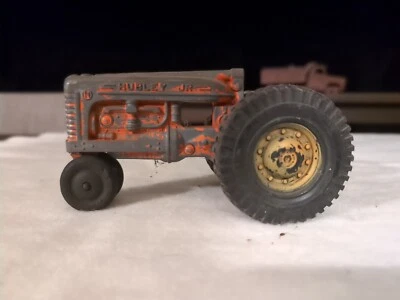 Tractor agrícola de metal fundido a presión naranja juguete Hubley Jr. Kiddie de colección Foto 1 de 4