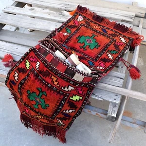 Khorjin Saddlebag Handmade Saddle Bag Baluche Woolen Hand Woven Afghan Tribal - Picture 1 of 6