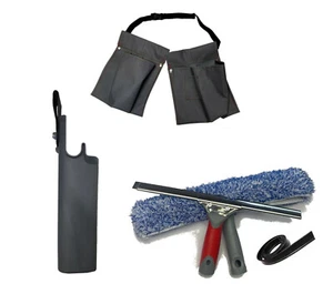 Window Cleaning Kit - Bucket  Squeegee Washer Spare Rubber And Pouch - Picture 1 of 1