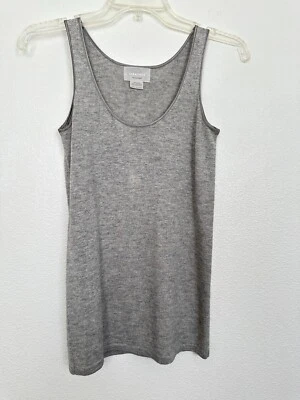 Camiseta sin mangas M Patmos mezcla de seda cachemir gris cuello redondo ligera para mujer talla XS Foto 1 de 4
