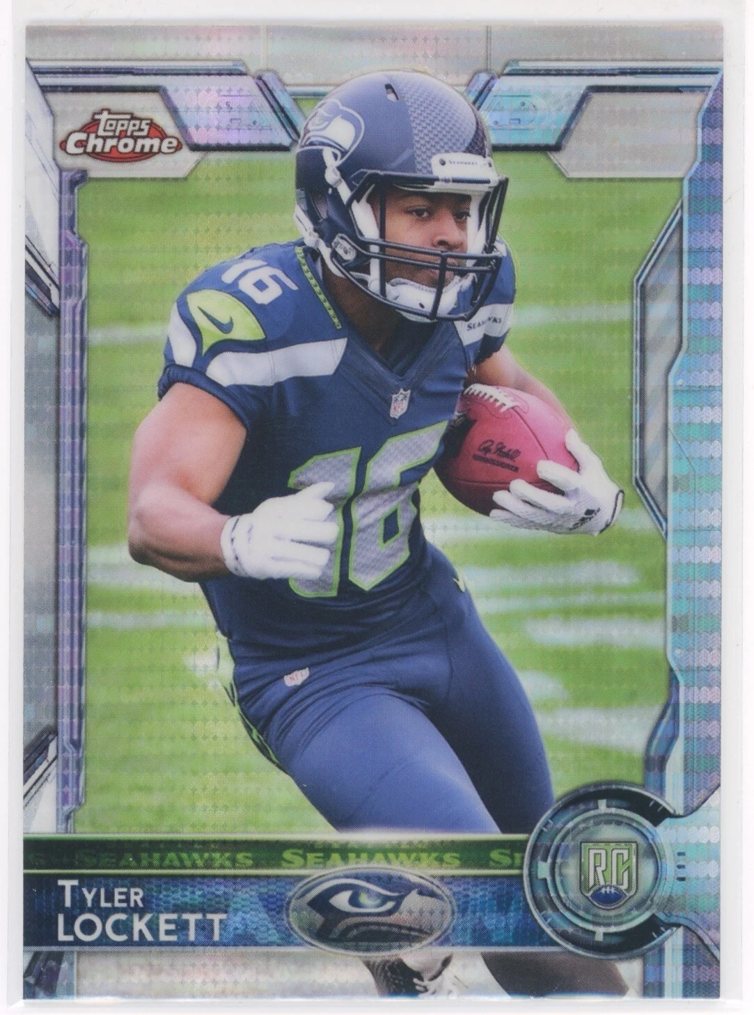 TYLER LOCKETT 2015 TOPPS CHROME ROOKIE PULSAR REFRACTOR #178 RC