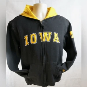 NWT Colosseum Women’s NCAA Black IOWA Hawkeyes Full Zip Hoodie - Size XXL - Picture 1 of 10