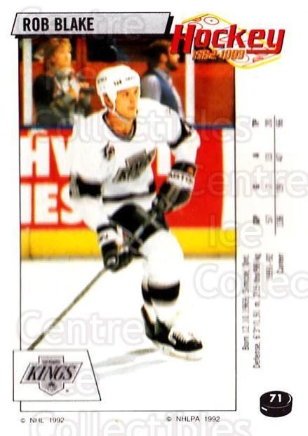 1992-93 Panini Stickers #71 Rob Blake - Image 1 of 1
