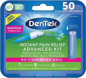 DENTEK ADVANCED RELIEF - Instant Pain Reliever Toothache Dental Oral Pain Care - Picture 1 of 6