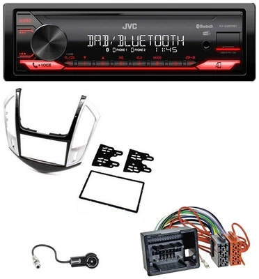 JVC Bluetooth USB DAB MP3 Autoradio für Chevrolet Cruze 2011-2016 silber - Bild 1 von 4