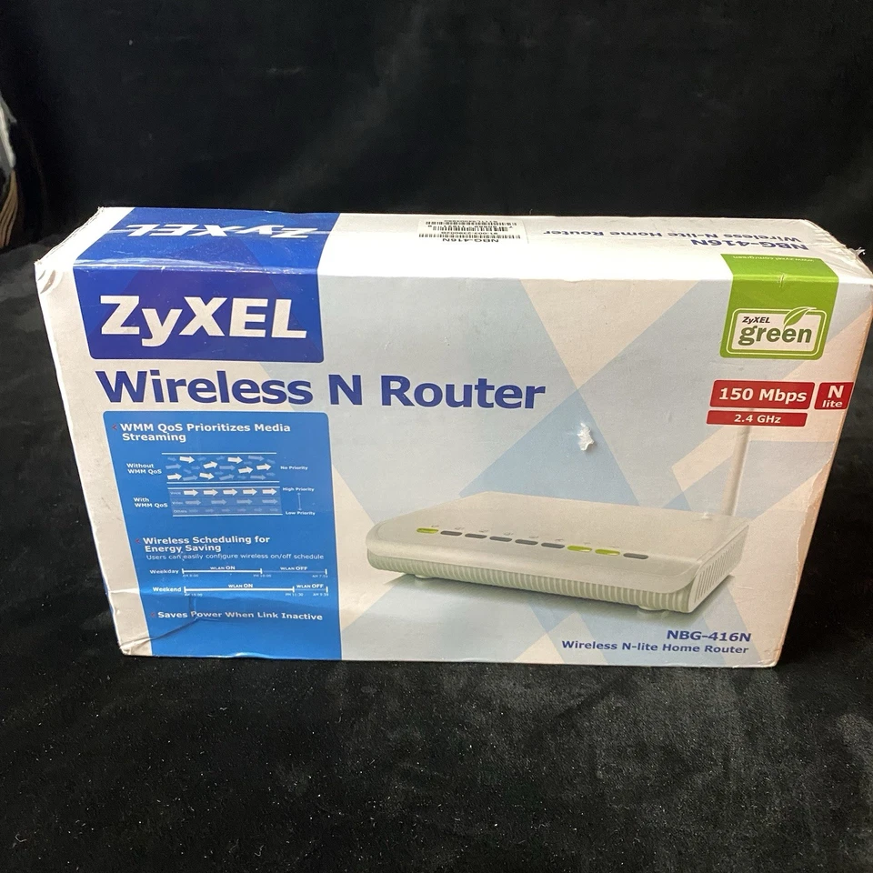 SEALED ZyXEL NBG-416N 150 Mbps 4-Port 10/100 Wireless N Router - NEW - Image 1 of 4