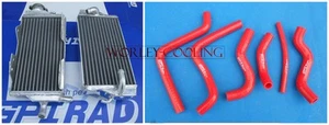 For Honda CR125R CR125 CR 125 R 2000 2001 00 01 Aluminum Radiator & hose RED new - Picture 1 of 14