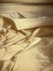 100% Silk Dupioni Fabric 54” Wide Sold By The Yard # 205 Gold - Picture 1 of 4