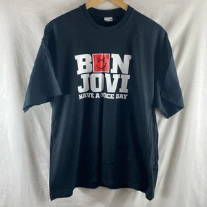 Vintage Bon Jovi Have A Nice Day T Shirt XL Extra Large Black UK Tour Vtg - Picture 1 of 8