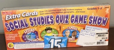 Lakeshore Social Studies Quiz Game Show Ages 6 And Up Grades 1-3.   New - Image 1 of 3