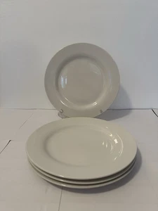 Set Of 4 White Standard Dinner Plates Unbranded 10.5” - Picture 1 of 9