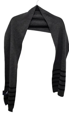 Bufanda tejida a rayas gris y negra Nautica para hombre talla o/s nueva con etiquetas Foto 1 de 4