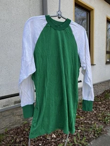 True Vintage Kristall SPIELERHEMD Gr. 8 DDR Fussball Trikot Grün Weiß Shirt 80s - Bild 1 von 6