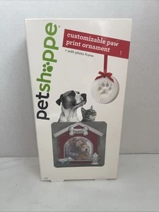 Nuevo adorno personalizable con estampado de pata de mascota Pet Shoppe con marco de fotos perro o gato - Imagen 1 de 2