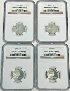 2009-S Jefferson Nickel - Lot of 4 - NGC PF69 Ultra Cameo - ✪COINGIANTS✪ - Picture 1 of 2