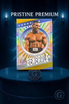 2024 Topps Chrome Mike Tyson RG-4 Ring Generals Gold Refractor /50 🔥 Legend - Image 1 of 4