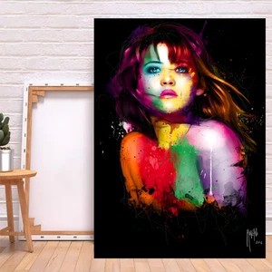 Arte de pared con impresión en lienzo de niña retrato pop de Patrice Murciano - Imagen 1 de 6