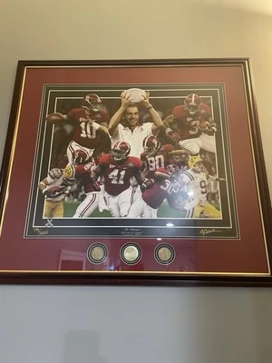 2011 National Championship Greg Gamble 791/3000 The Shutout Framed Picture 26x18 - Изображение 1 из 4
