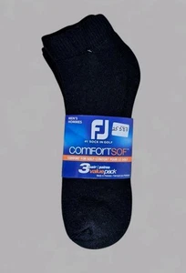 FOOT JOY Herrensocken niedrig geschnitten Golf Komfort Sof 3 Paar Schuhgröße 7-12 schwarz  - Bild 1 von 2