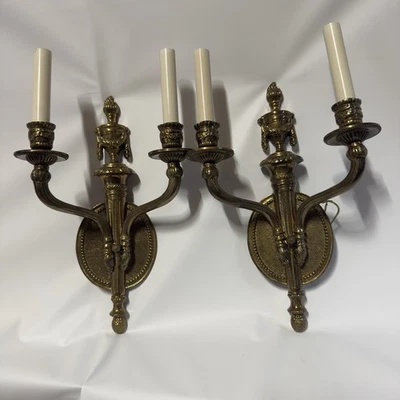 Antique Pair of 19th Century Wall Sconces – French Neoclassical Louis XVI Style - Image 1 of 4