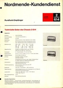 Manual de servicio Nordmende para Turandot-Rigoletto 2.614 copia - Imagen 1 de 1