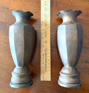 WWII US Naval 40mm MK2 Trench Art Vase - Rare Set of Two (2) Vases - Picture 1 of 11
