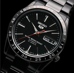 SEIKO SEIKO5 SNKE03K1 (SNKE03KC) Wristwatch Black Automatic Men's Watch Analog - Picture 1 of 12