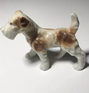Statuina Terrier in porcellana vintage made in Japan alta 3" - Foto 1 di 6